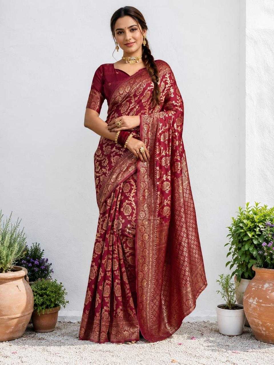 Lichi Silk Banarasi Saree