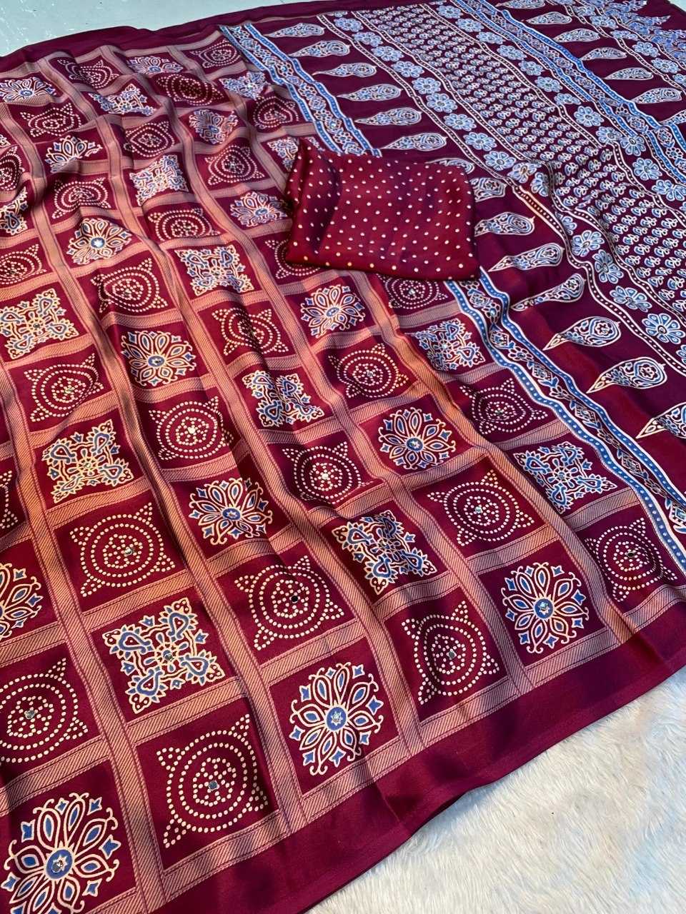 Satin Printed Saree