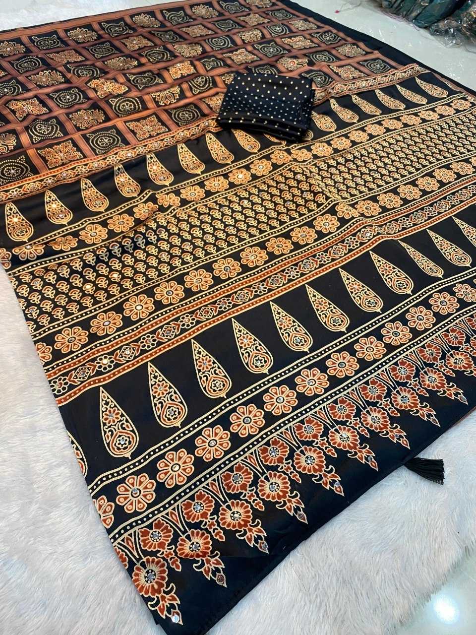 Satin Printed Saree