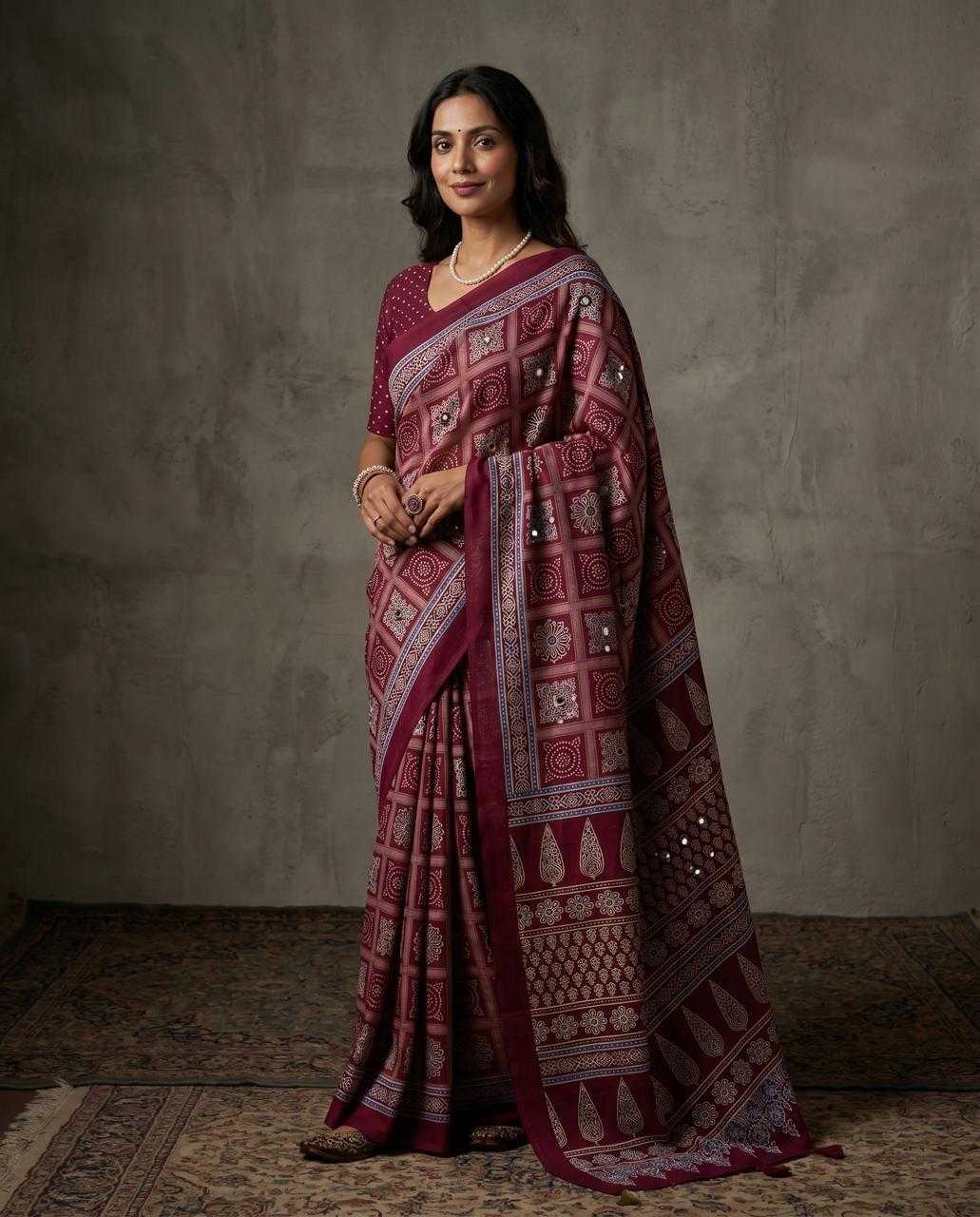 Satin Printed Saree