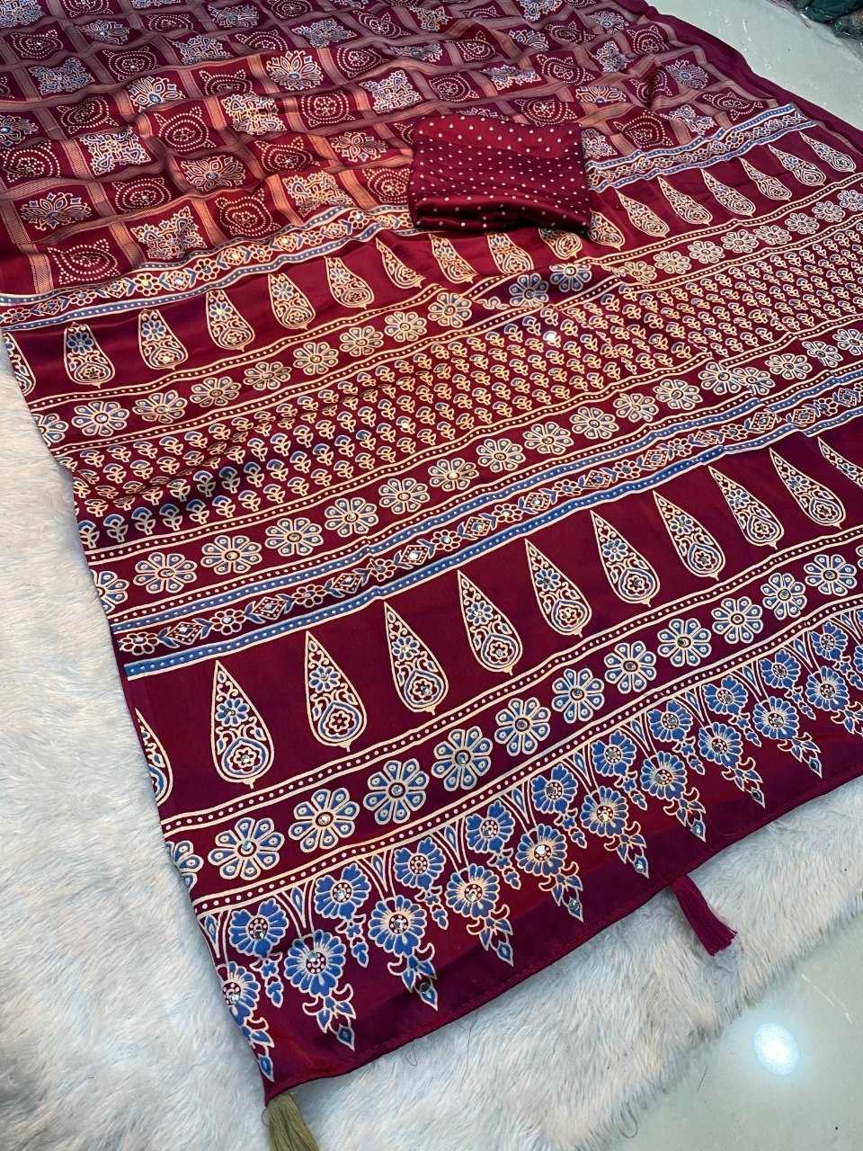 Satin Printed Saree