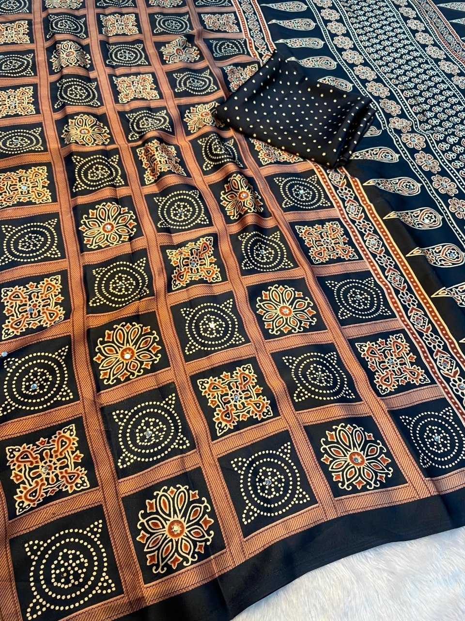 Satin Printed Saree