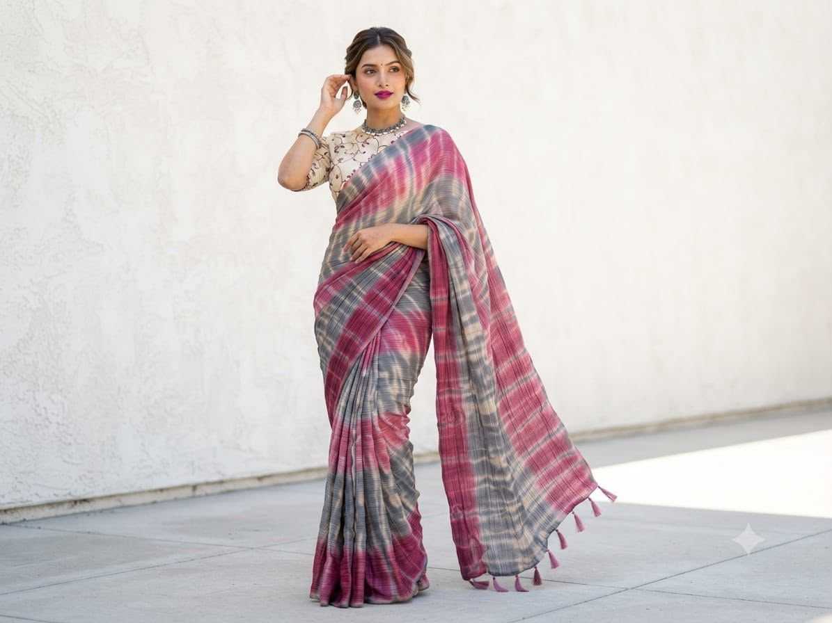 Chiffon Printed Silk Saree