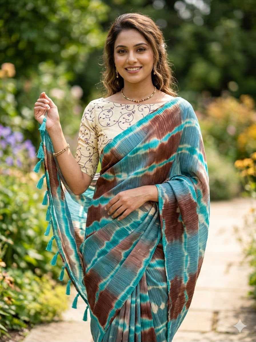 Chiffon Printed Silk Saree