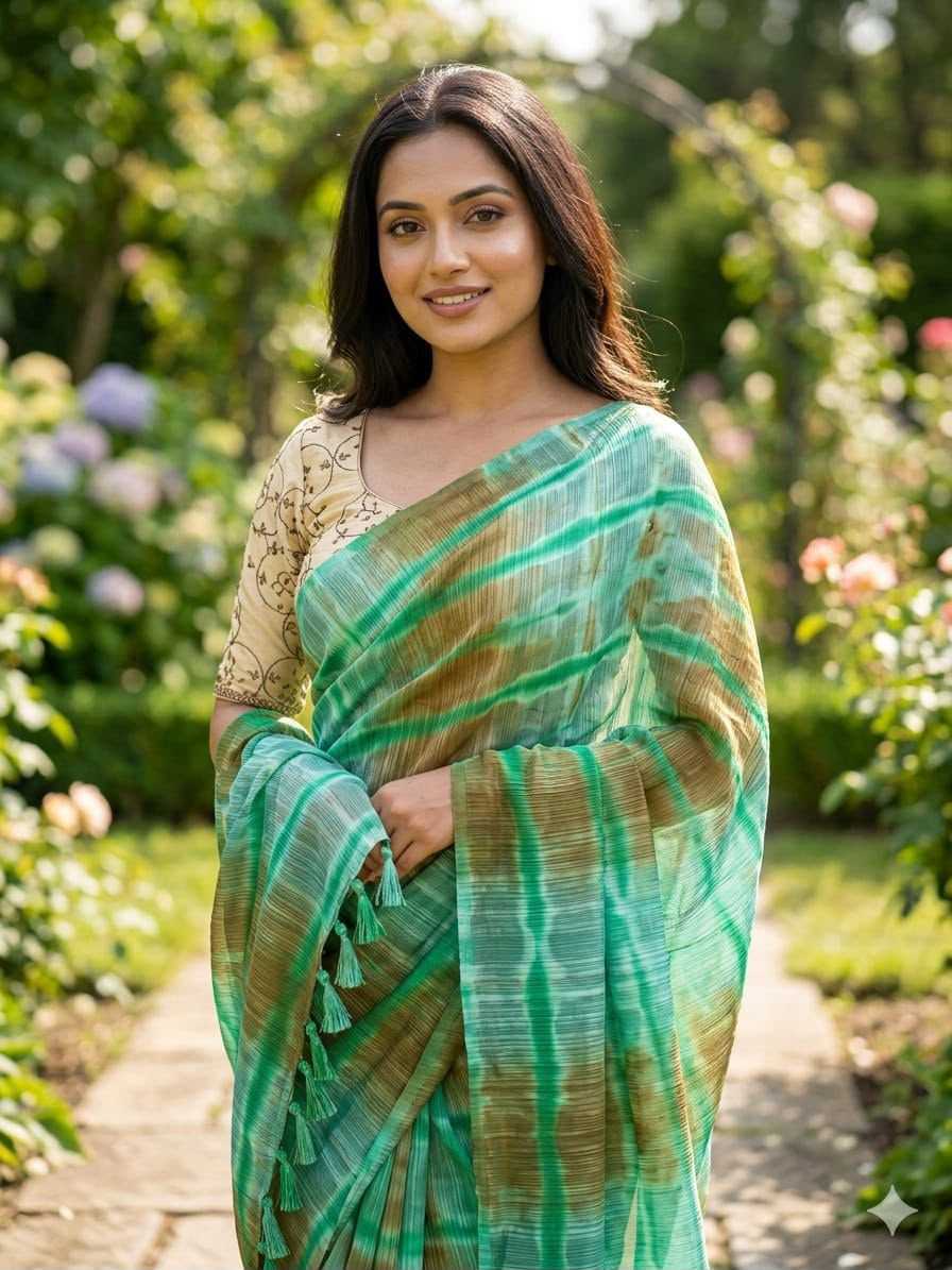 Chiffon Printed Silk Saree