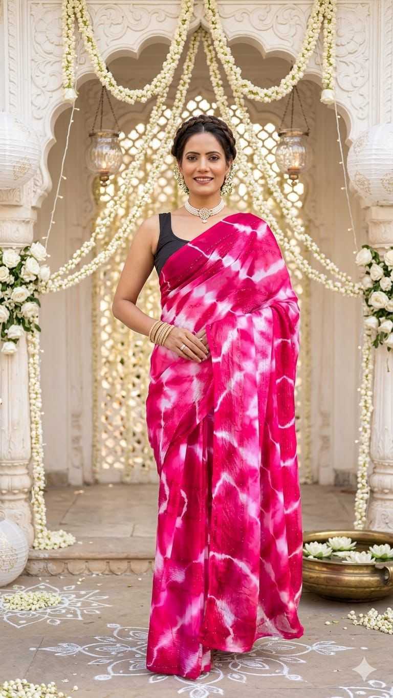 Nylon Designer Saree