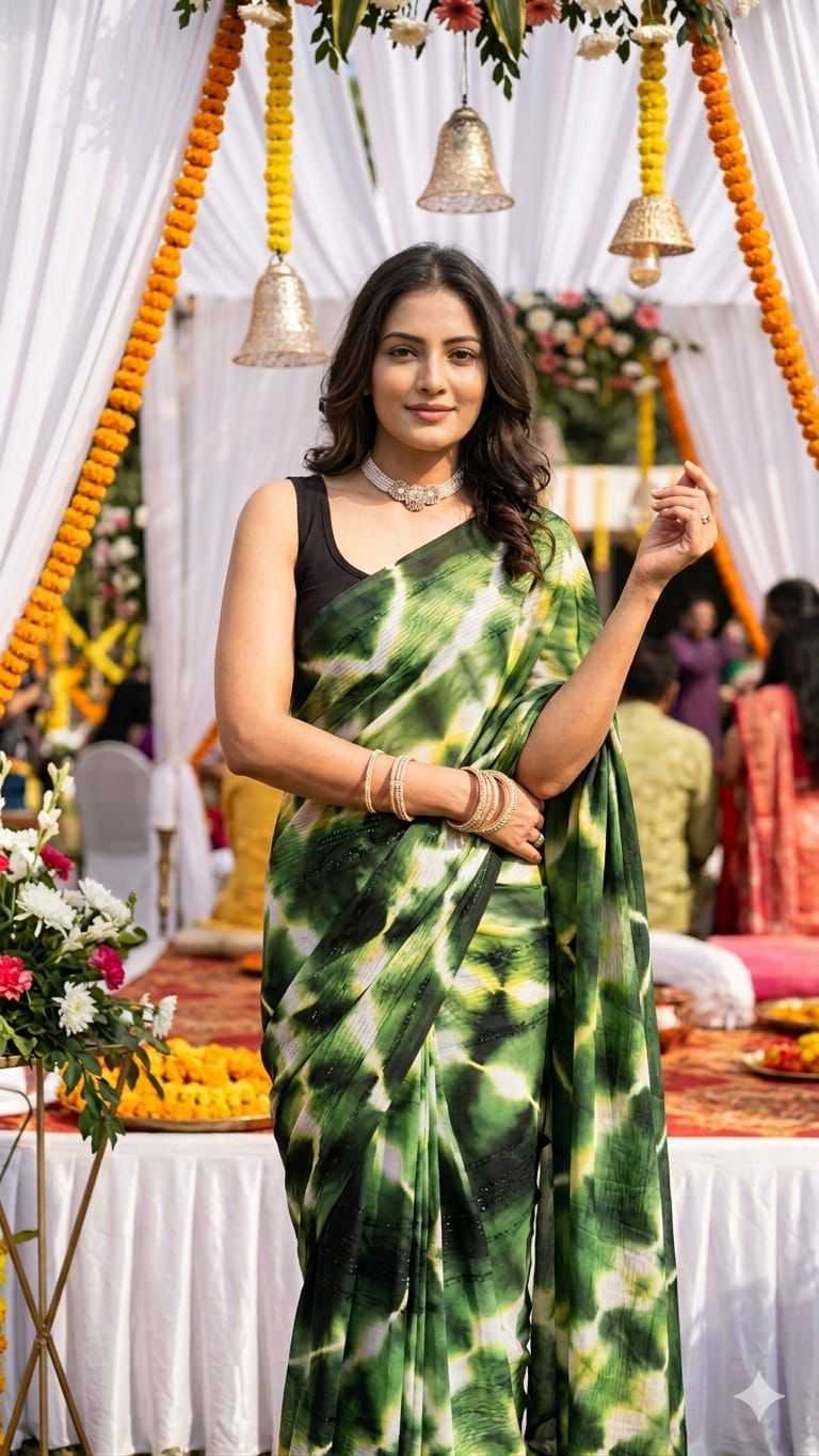 Nylon Designer Saree