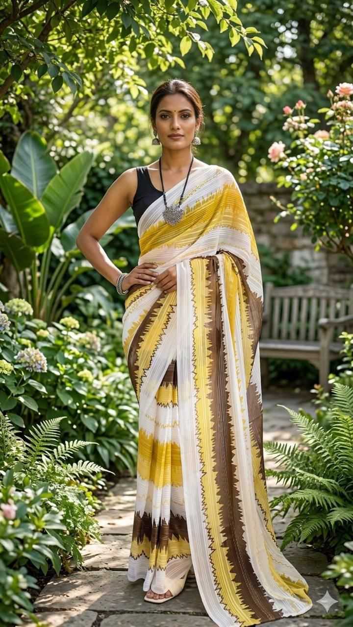 Nylon Designer Saree