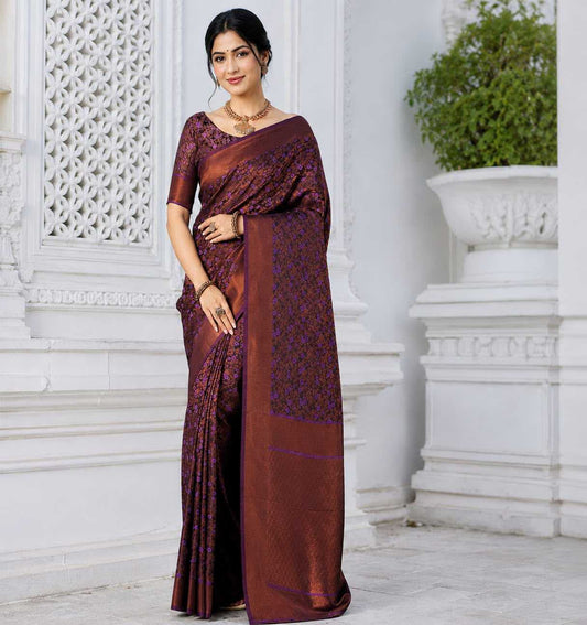 Satin Silk Ready To Wear Saree in Dark Green