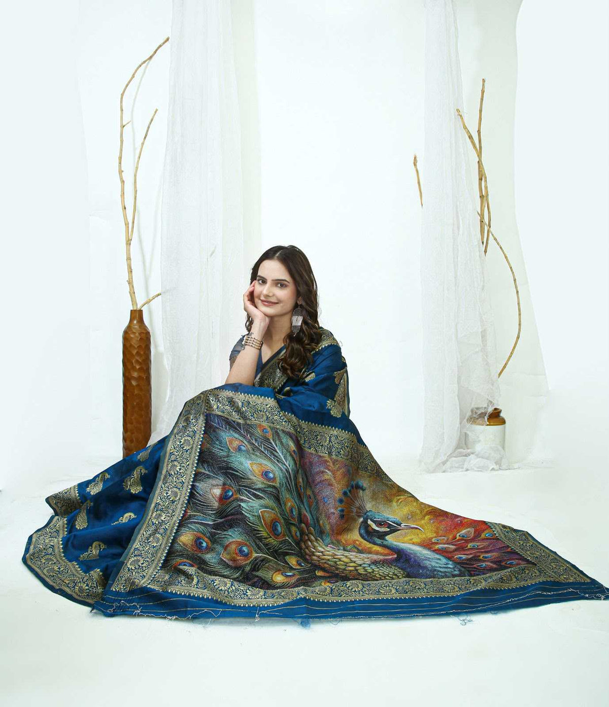 Lichi Silk Designer Saree