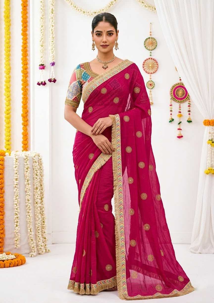 Crus Full Satin Sequence Saree