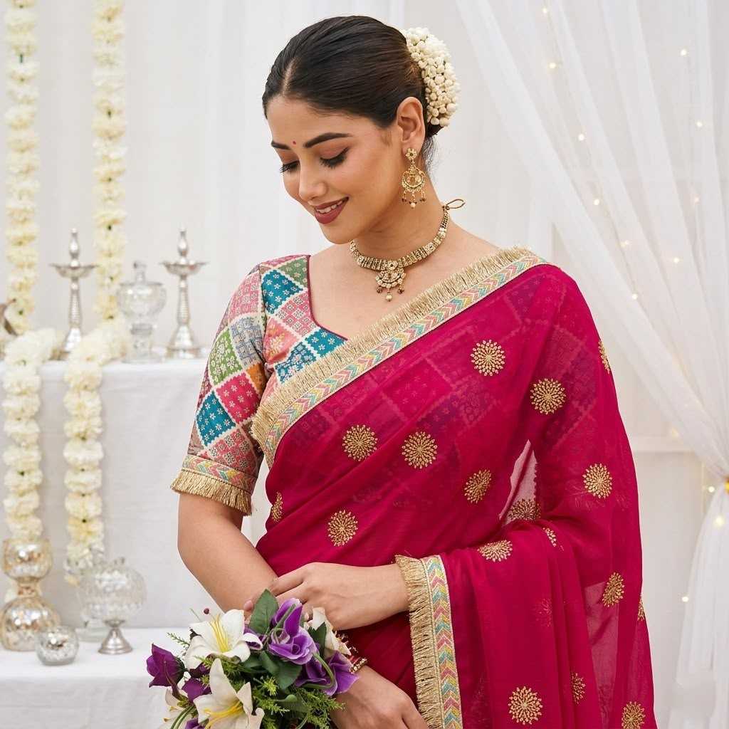 Crus Full Satin Sequence Saree