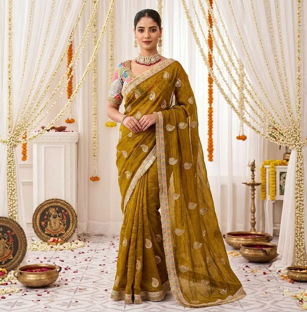 Crus Full Satin Sequence Saree