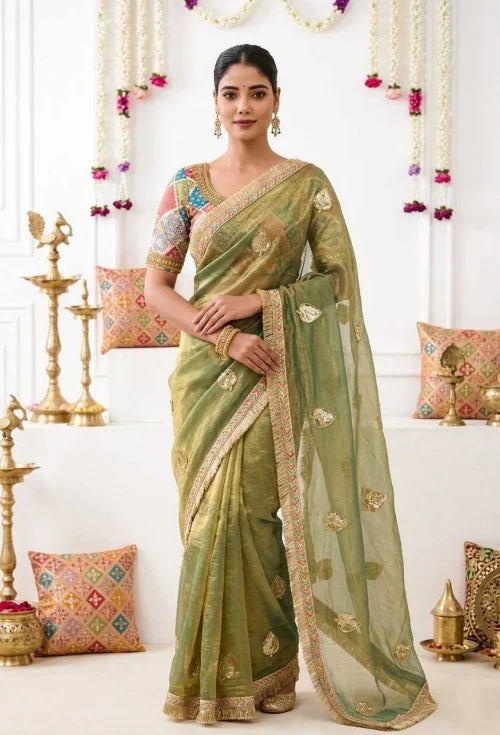 Crus Full Satin Sequence Saree