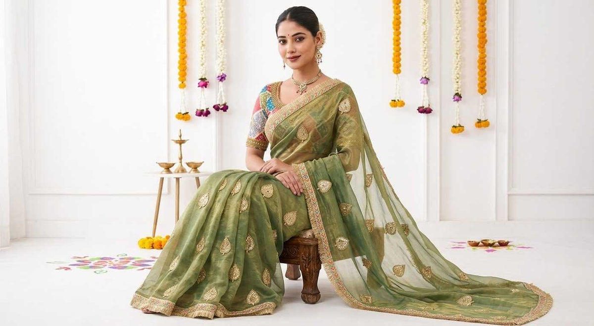 Crus Full Satin Sequence Saree