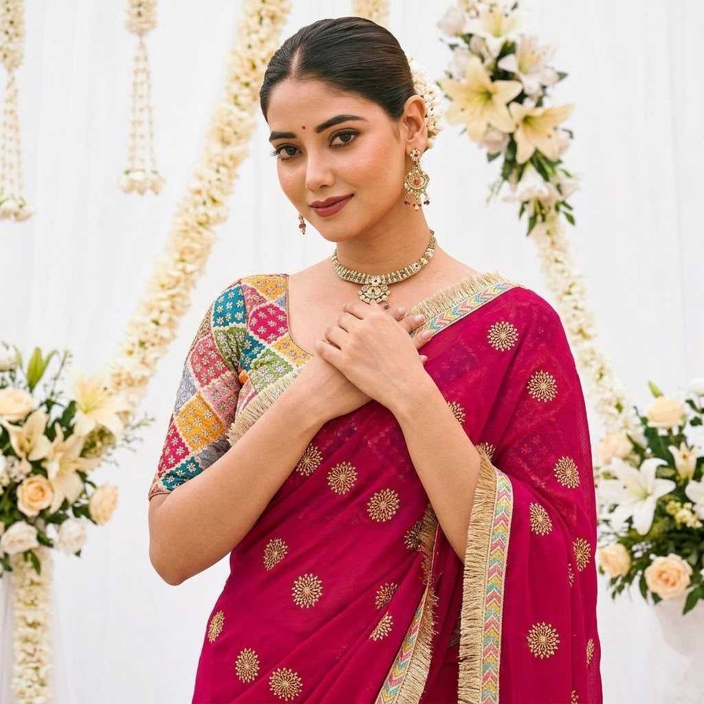 Crus Full Satin Sequence Saree