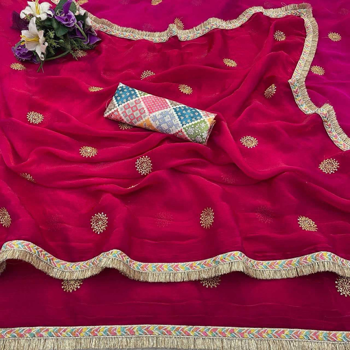 Crus Full Satin Sequence Saree