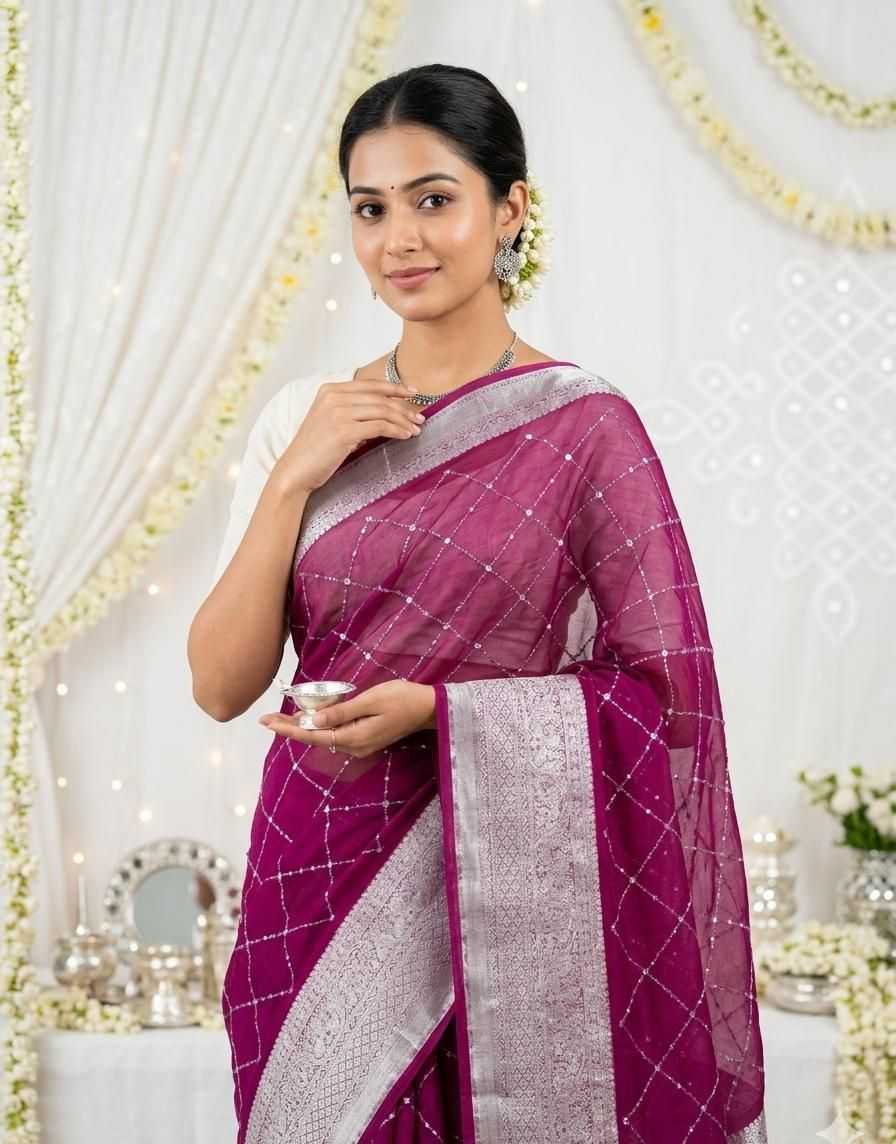 Organza Designer Saree