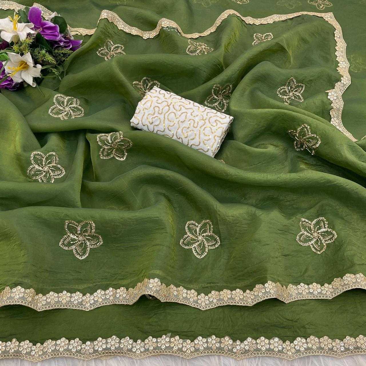 Satin Sequence Saree