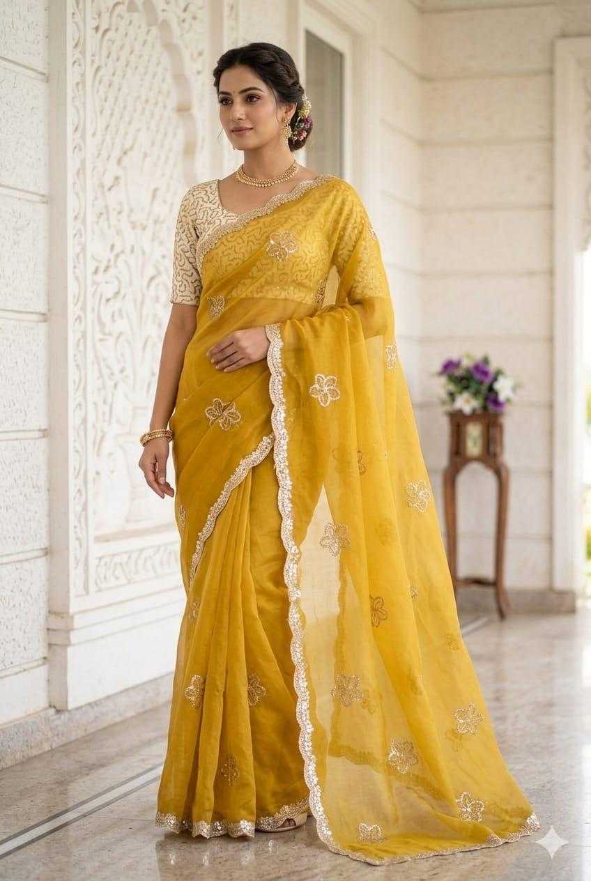 Satin Sequence Saree