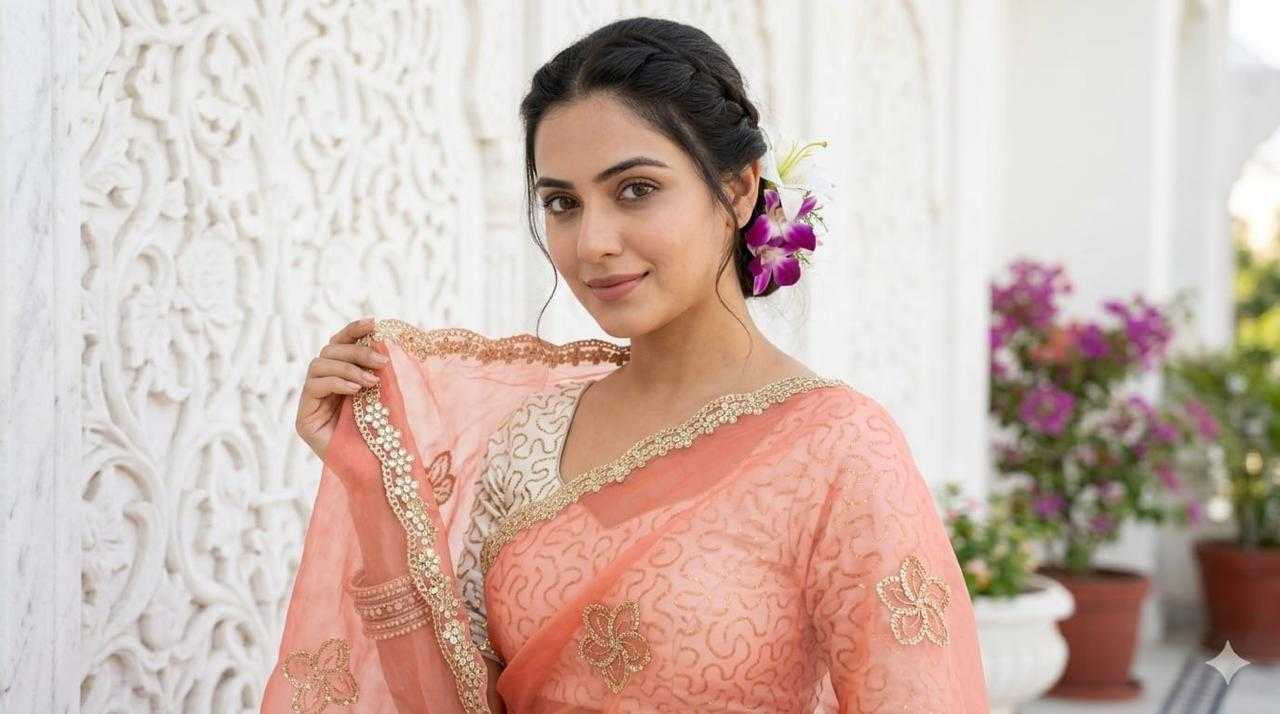 Satin Sequence Saree