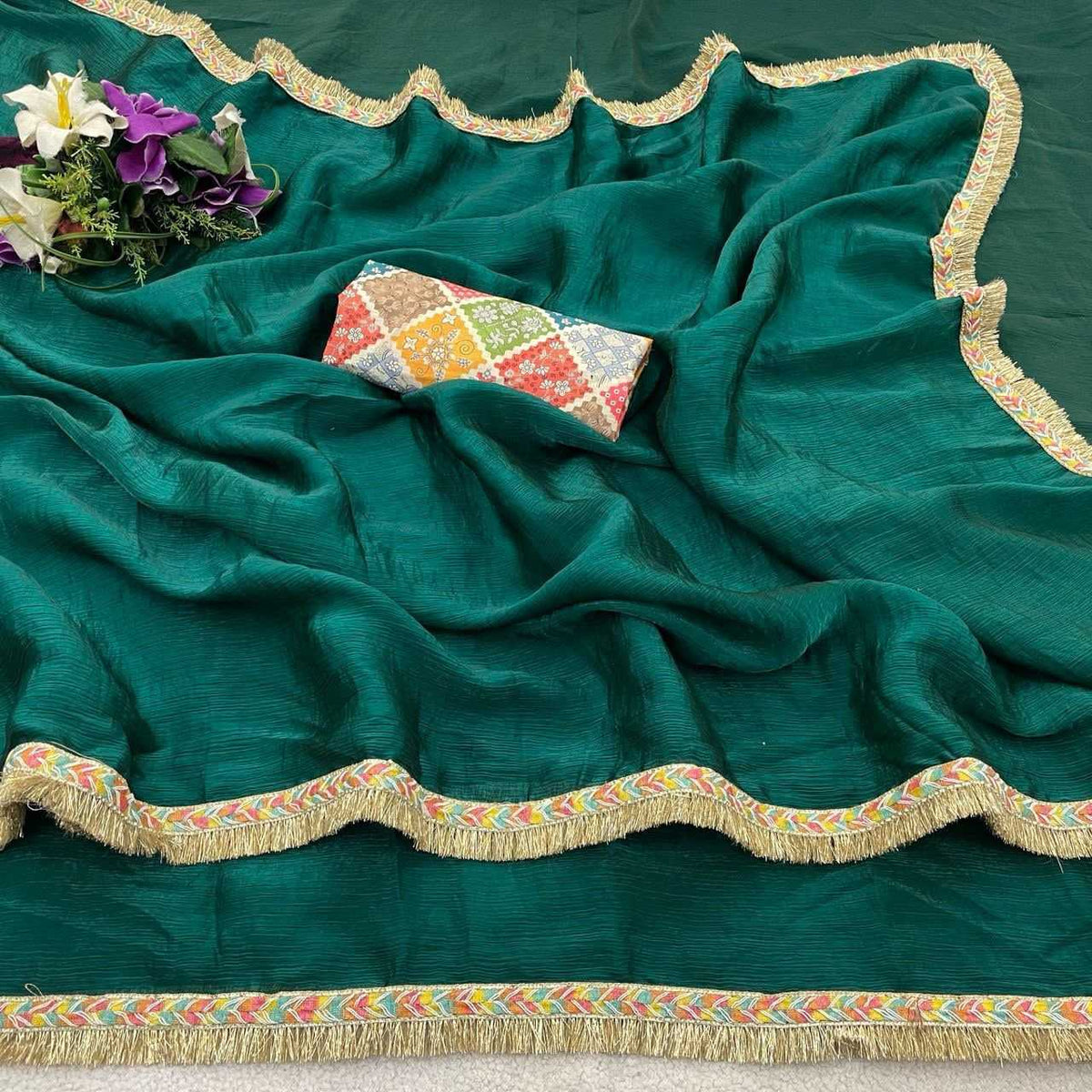 Space Silk Sequin Saree