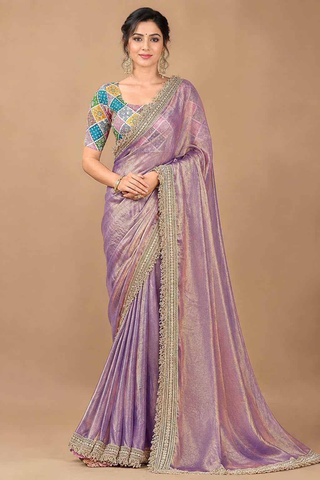 Furr Lace Georgette Ready To Wear Saree