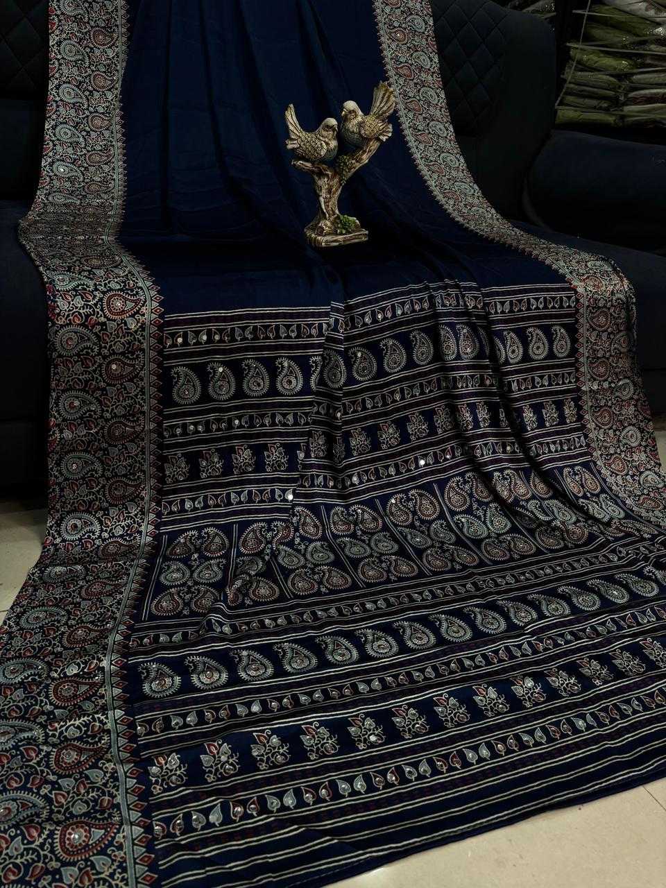Japan Sartin Ajrakh Saree