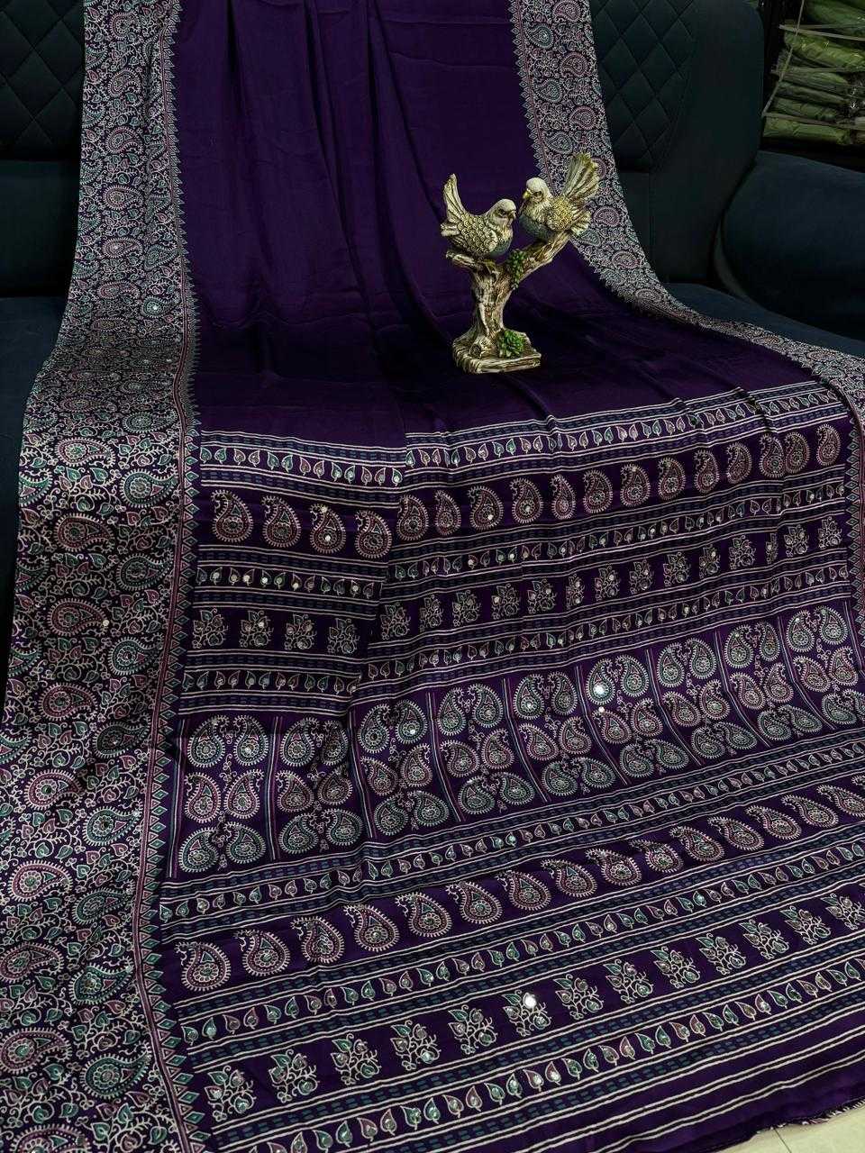 Japan Sartin Ajrakh Saree