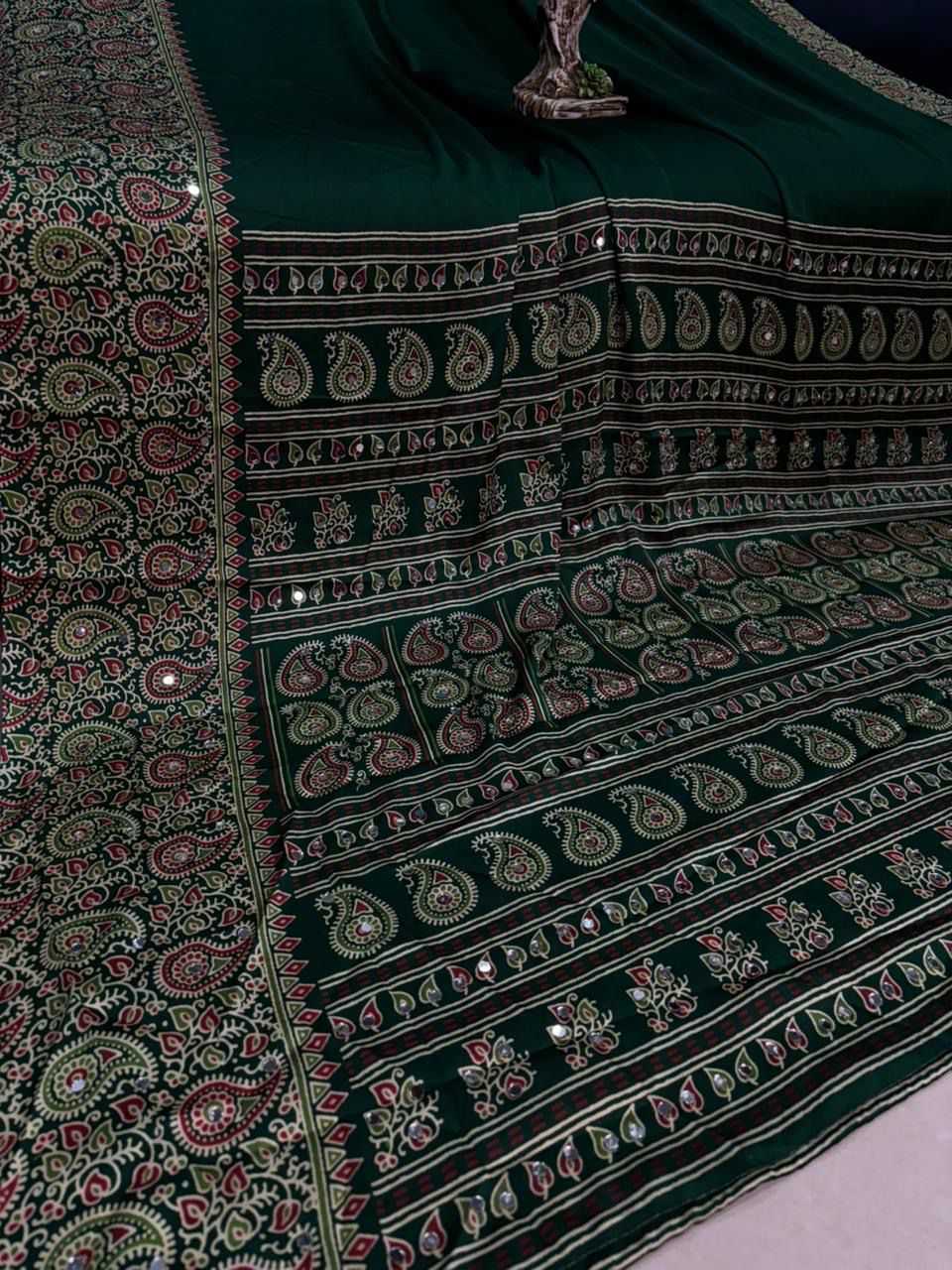 Japan Sartin Ajrakh Saree