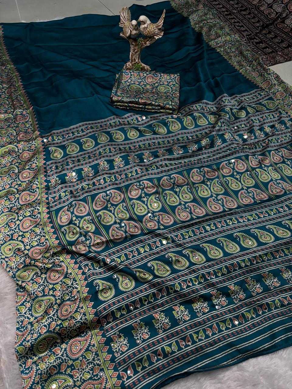 Japan Sartin Ajrakh Saree