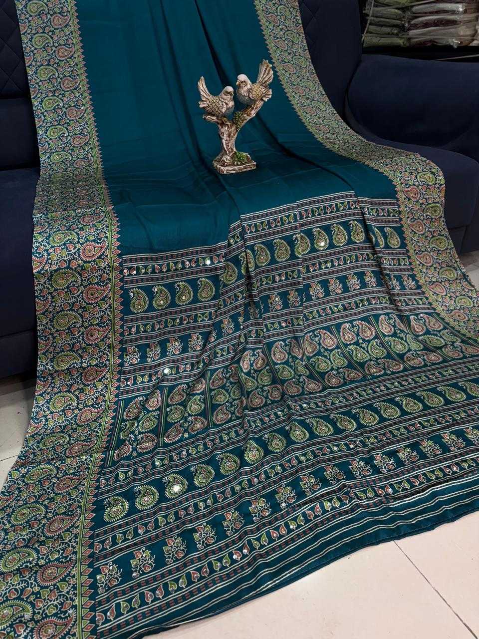 Japan Sartin Ajrakh Saree