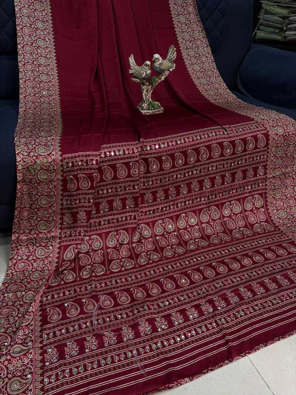 Japan Sartin Ajrakh Saree