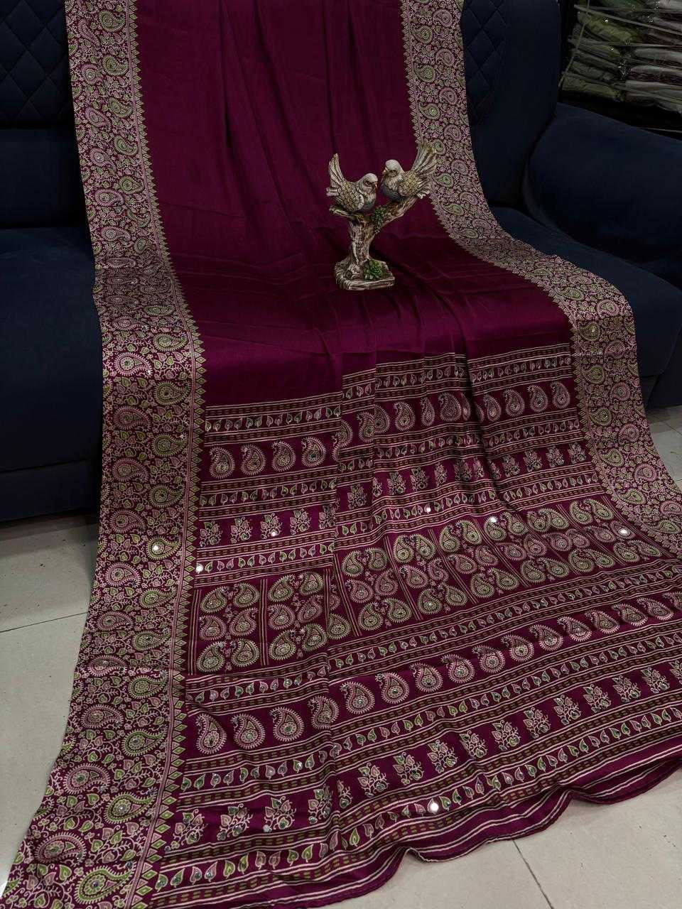 Japan Sartin Ajrakh Saree