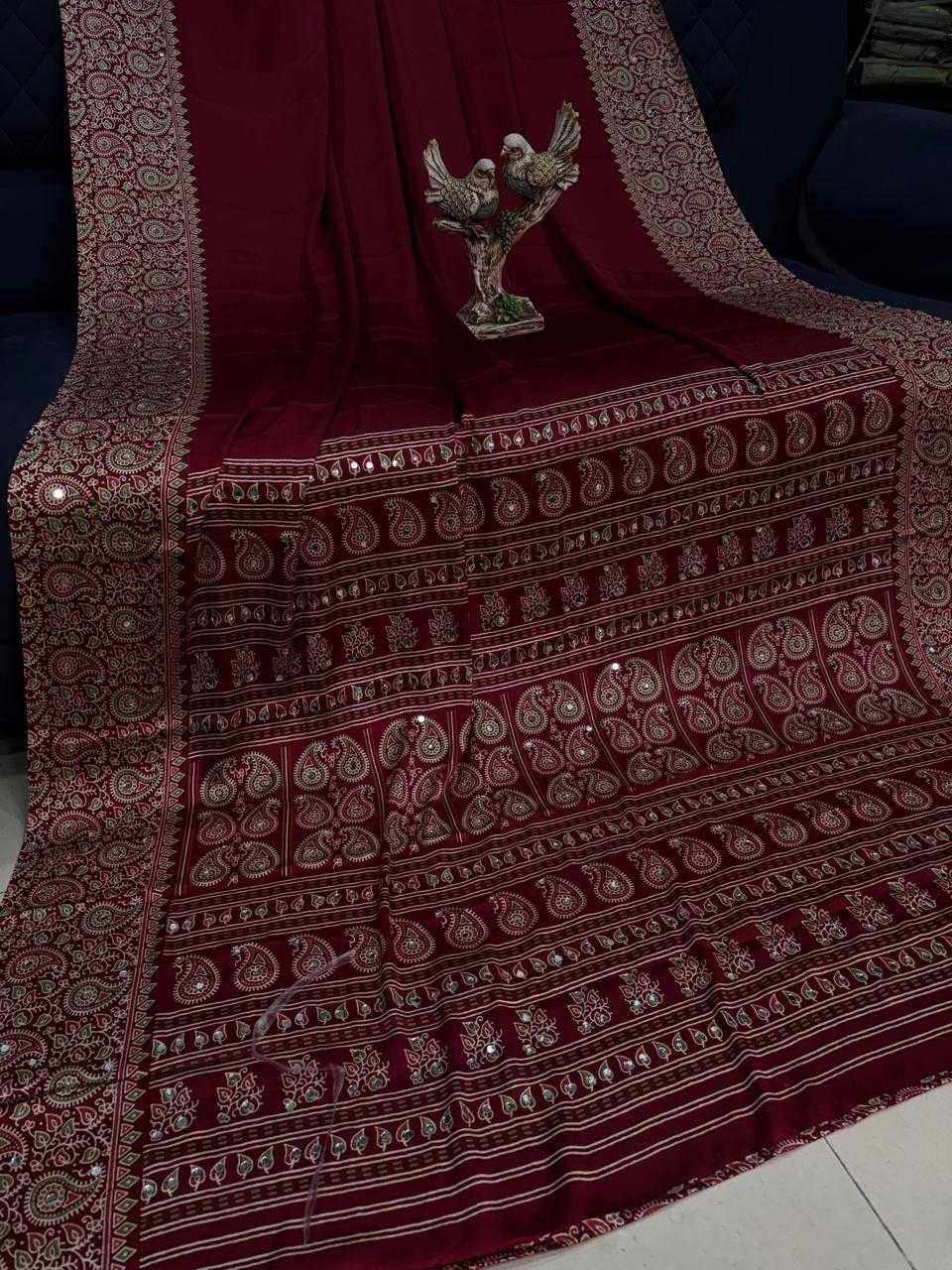 Japan Sartin Ajrakh Saree