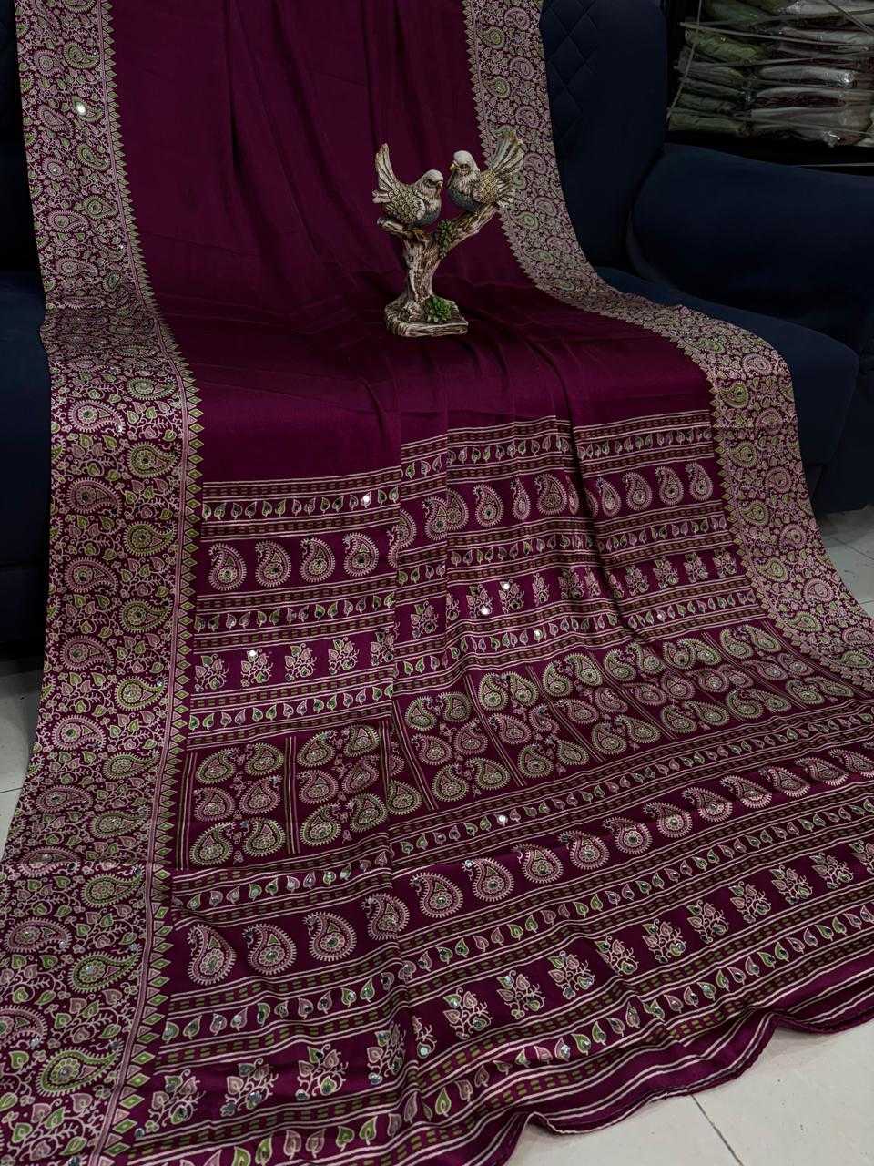 Japan Sartin Ajrakh Saree