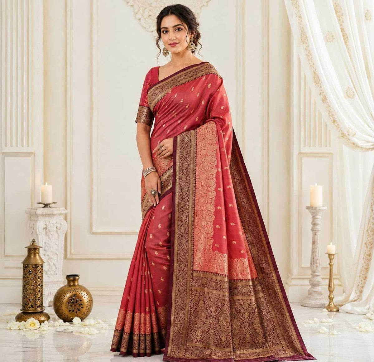 Janhvi Lichi Silk Soft Saree