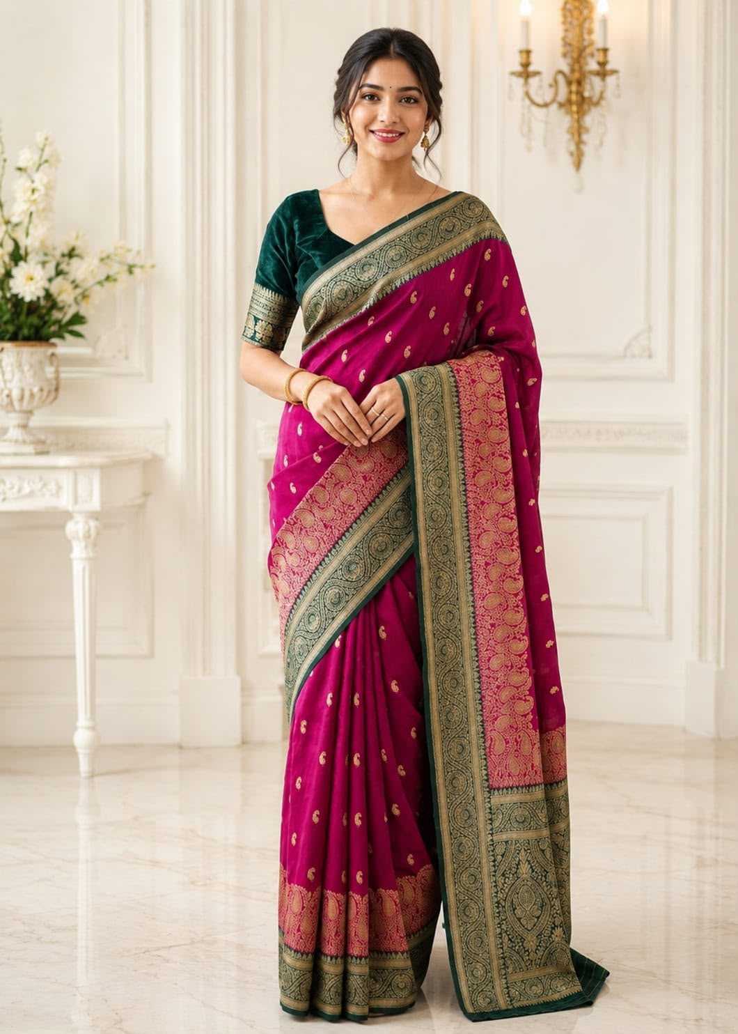 Janhvi Lichi Silk Soft Saree