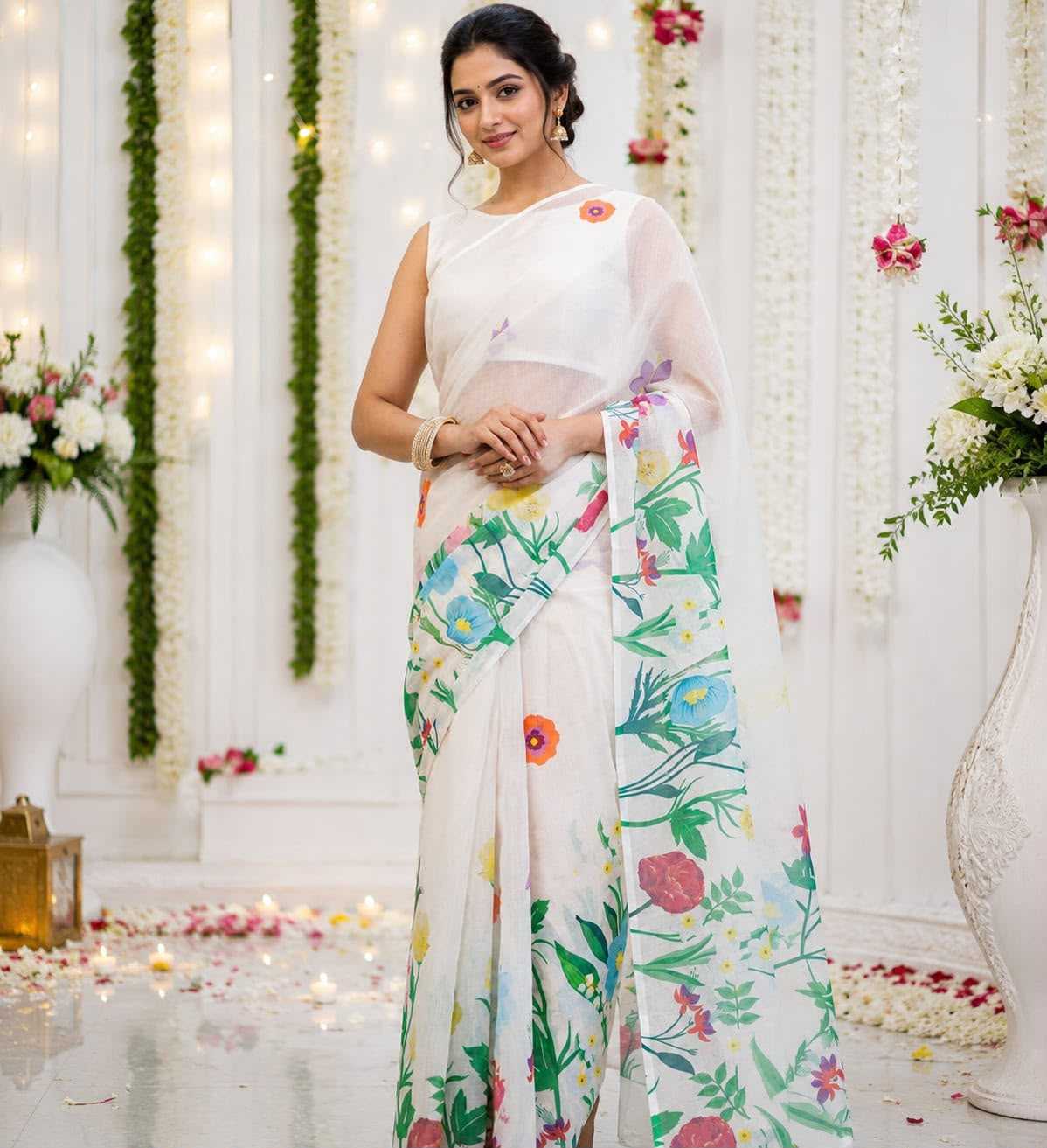 Linen Designer Saree