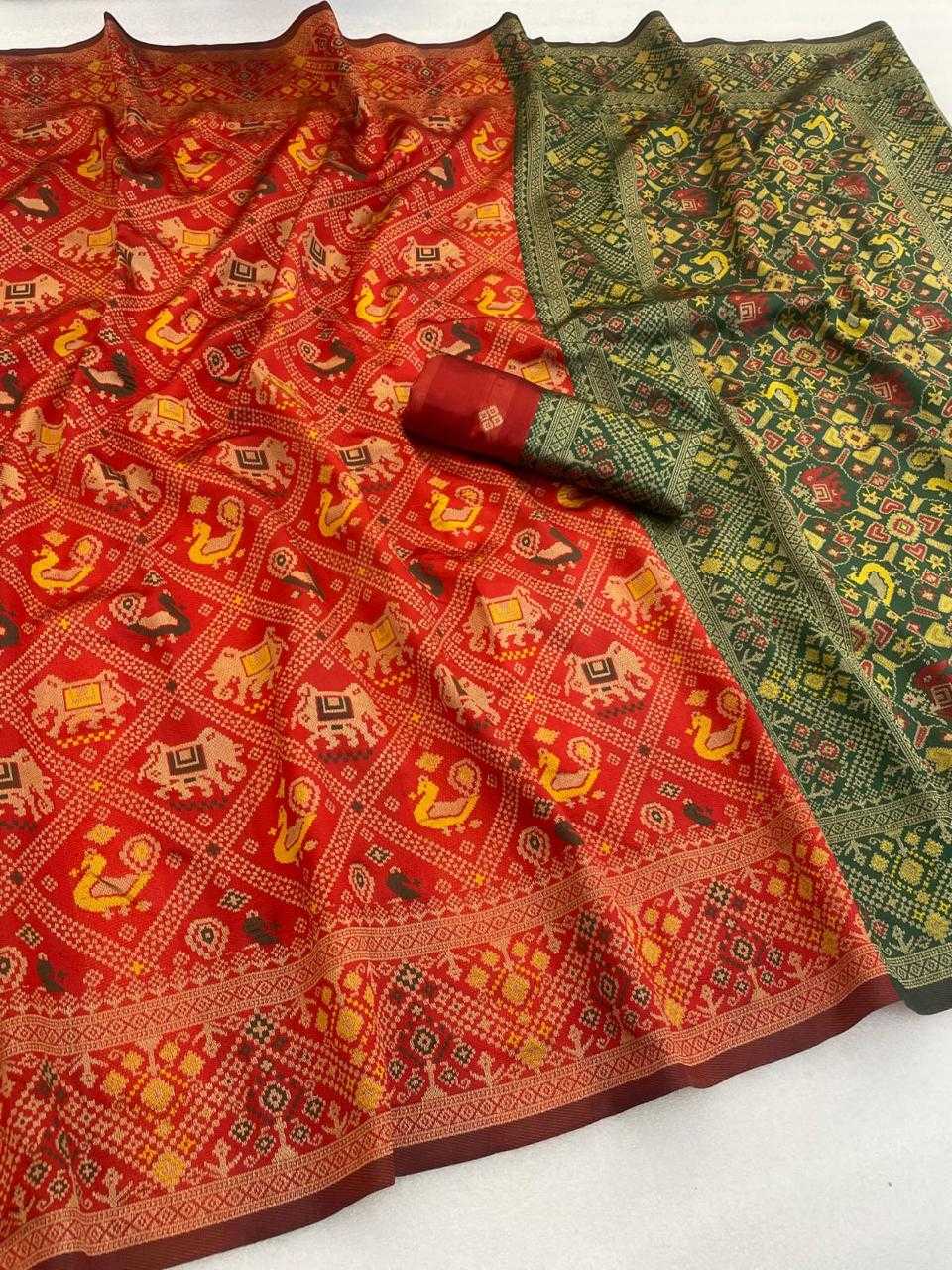 Patola More Banarasi Soft Silk Saree in Hit Pink