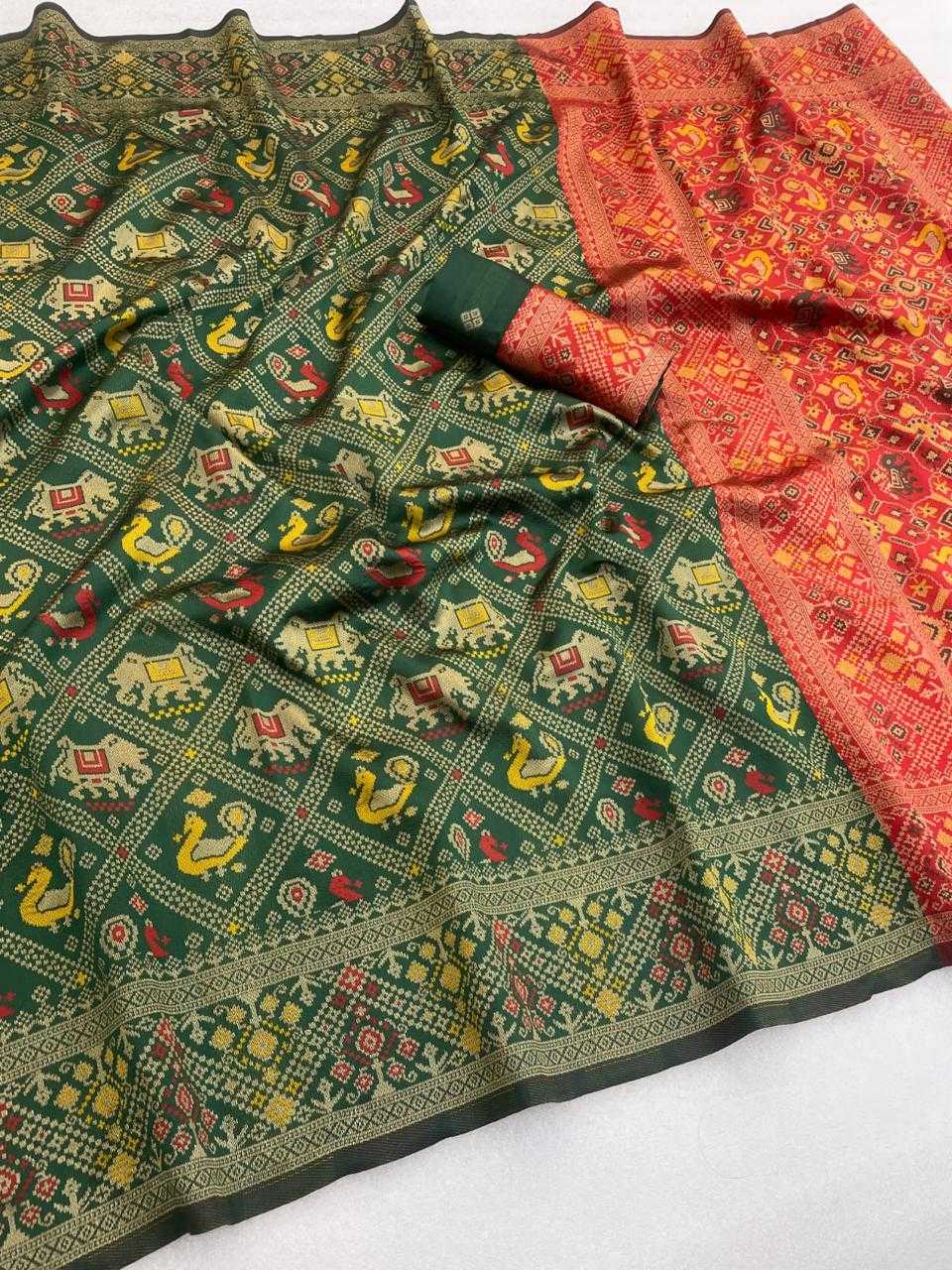 Patola More Banarasi Soft Silk Saree in Hit Pink