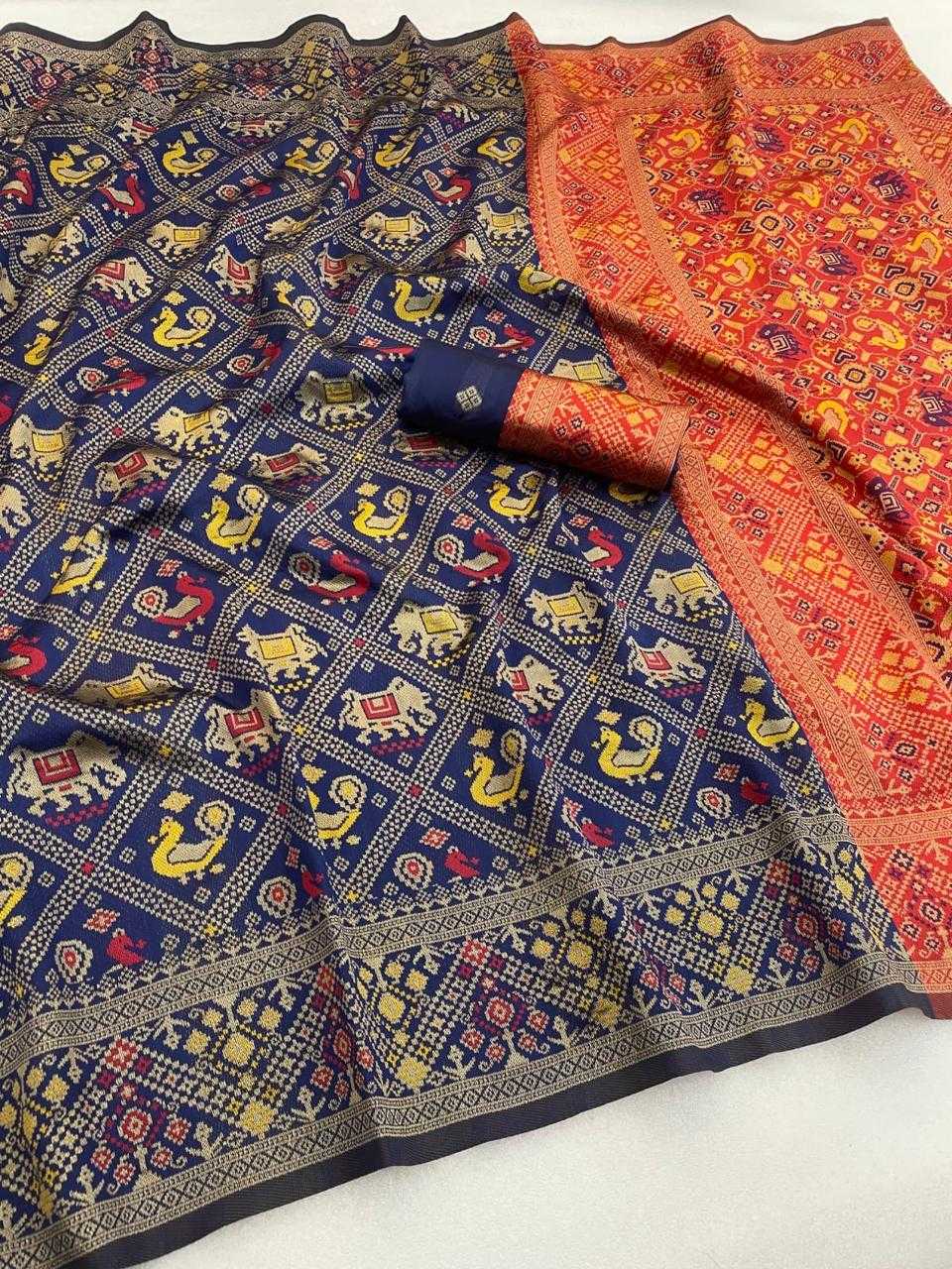 Patola More Banarasi Soft Silk Saree in Hit Pink