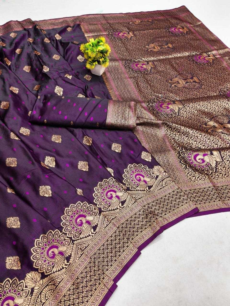 Satin Silk Soft Saree in Maroon