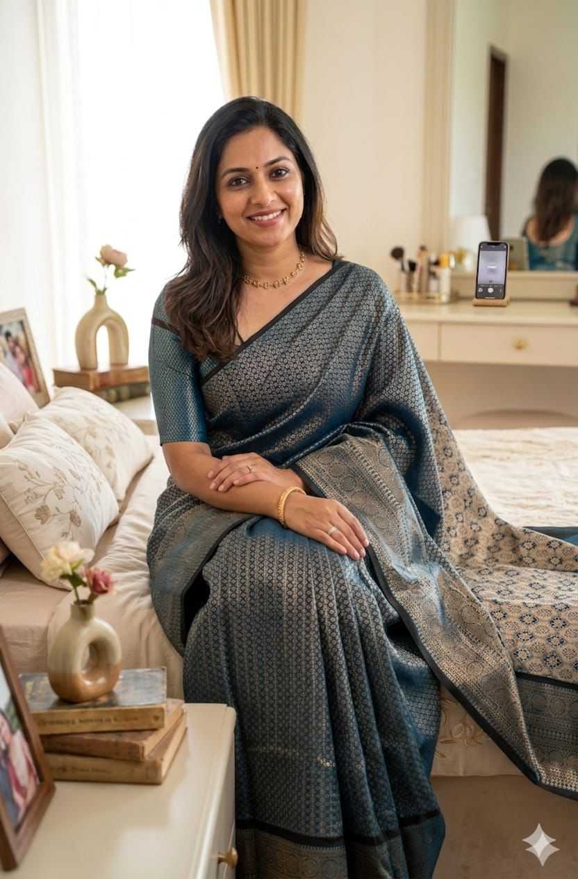 Lichi Silk Jacquard Saree