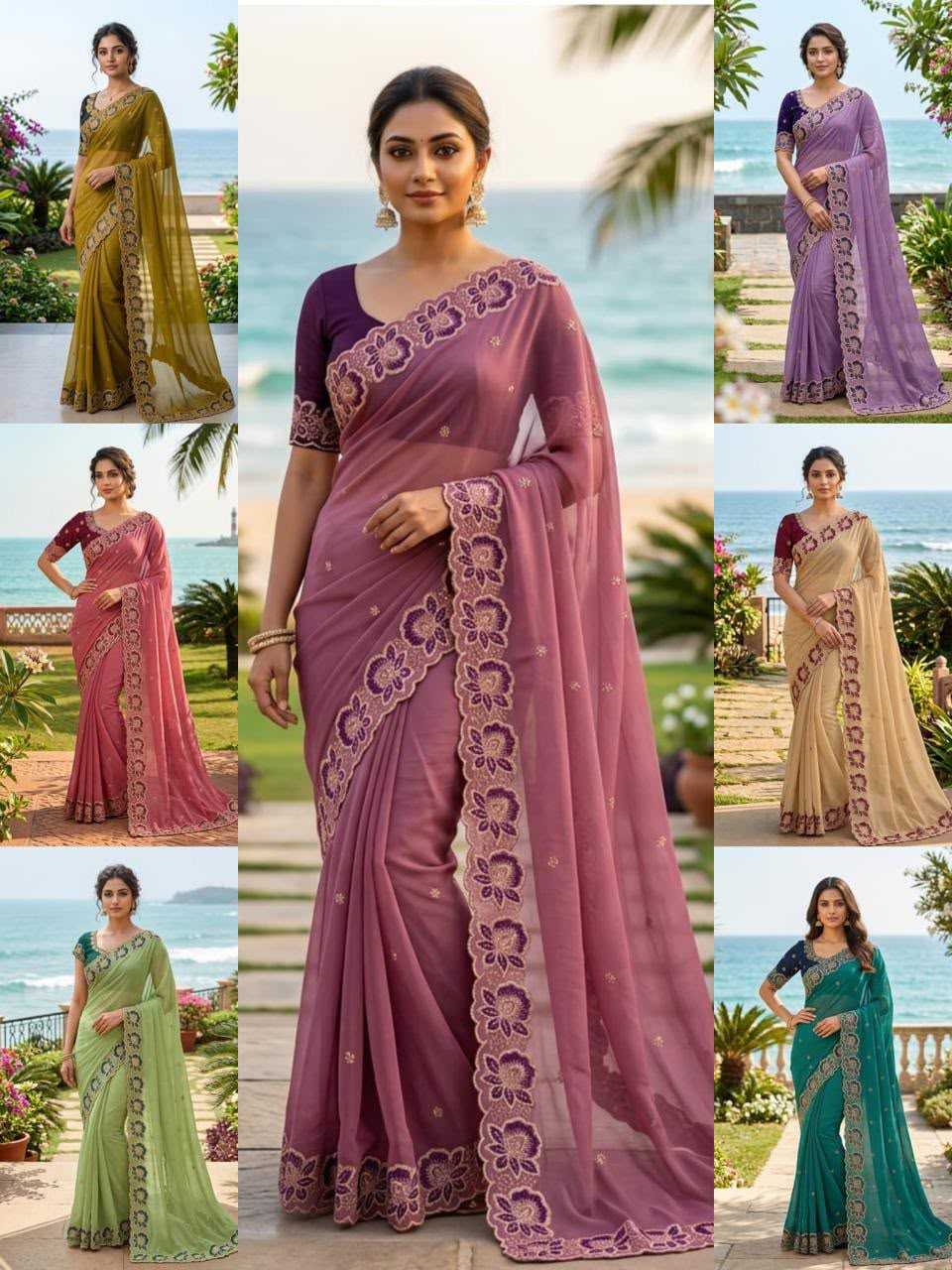 Georgette Party Wear Saree