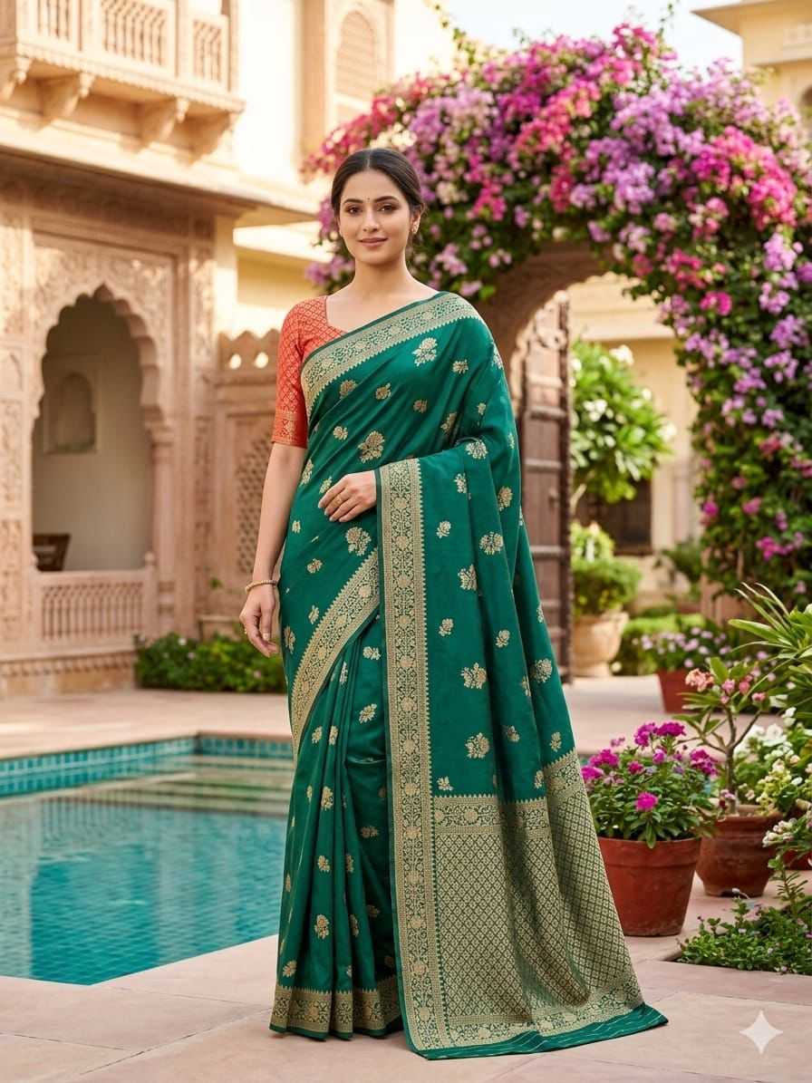 Lichi Silk Jacquard Saree