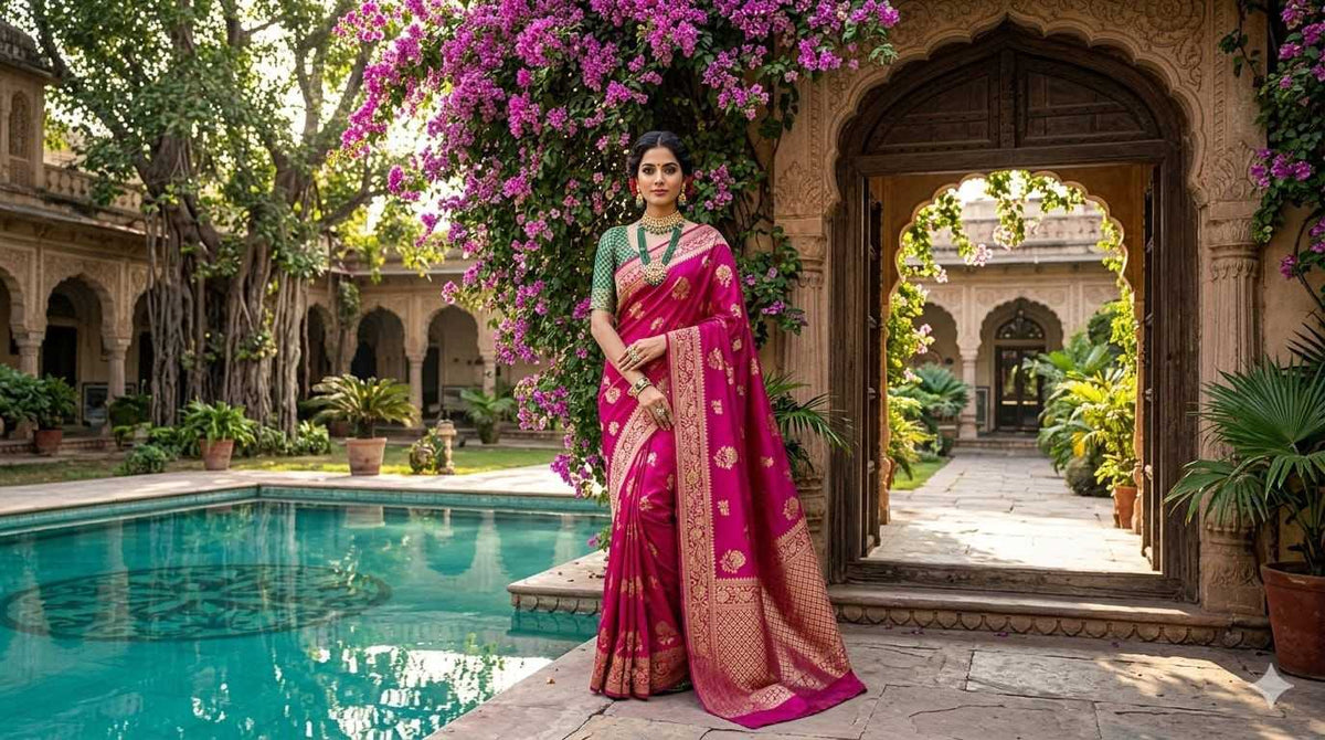 Lichi Silk Jacquard Saree