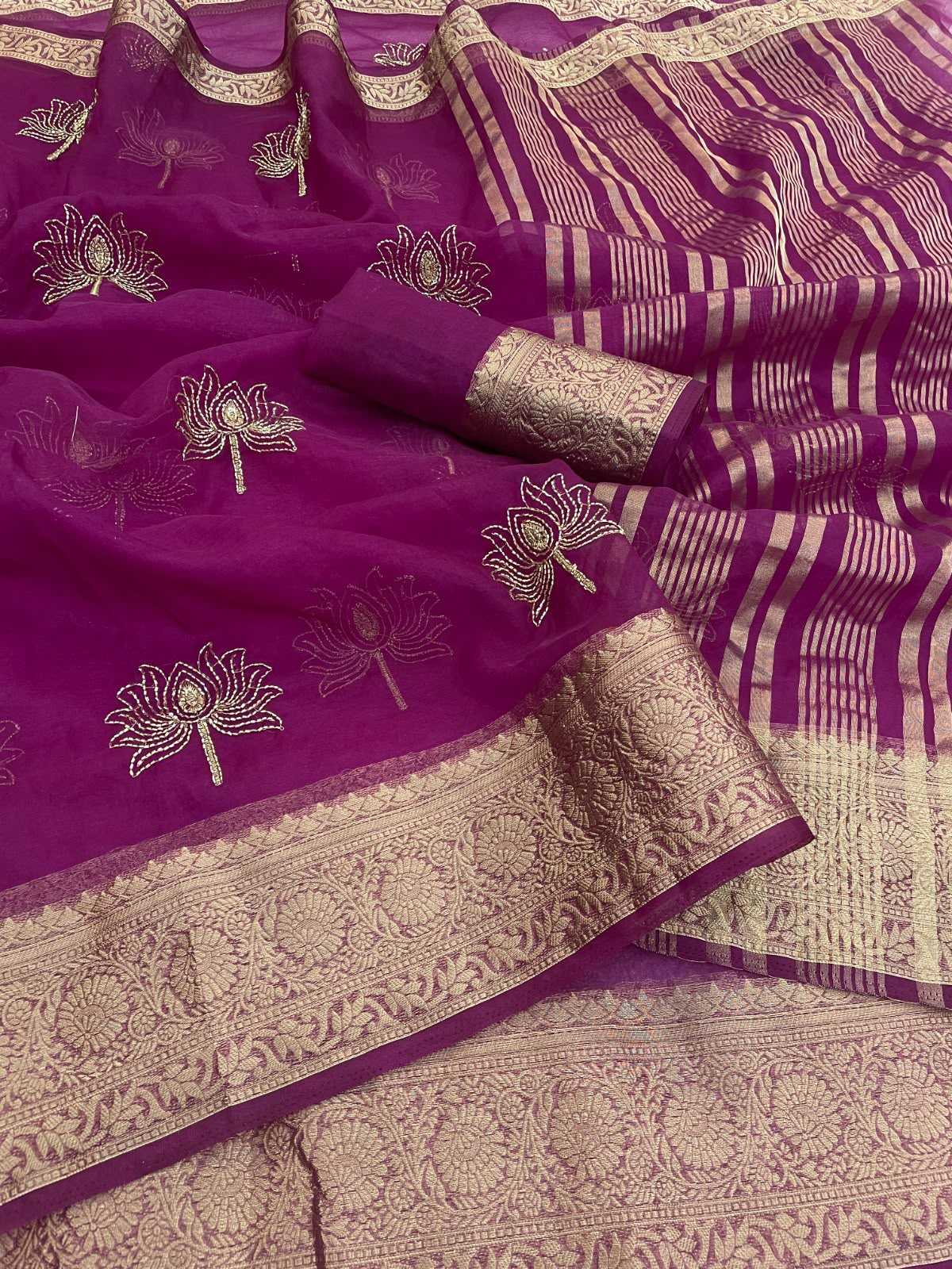 Val Kamal Jacquard Sequence Saree