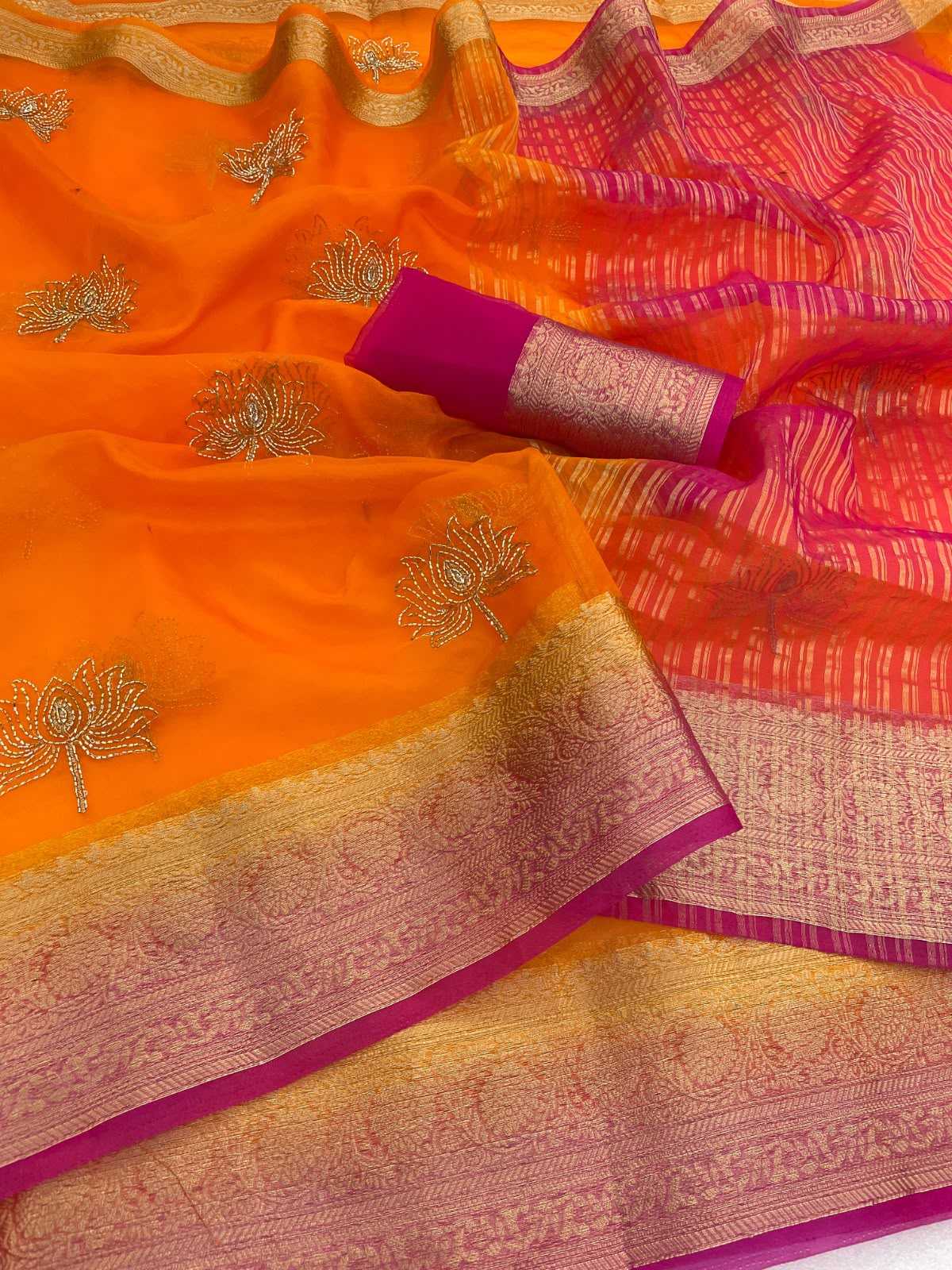 Val Kamal Jacquard Sequence Saree