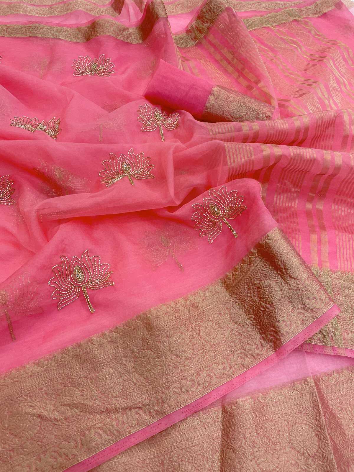 Val Kamal Jacquard Sequence Saree